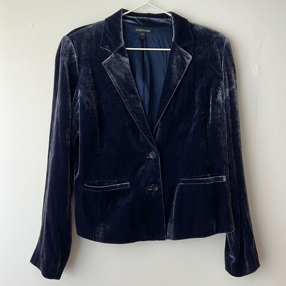 Eileen Fisher Velvet Blazer Size Small
